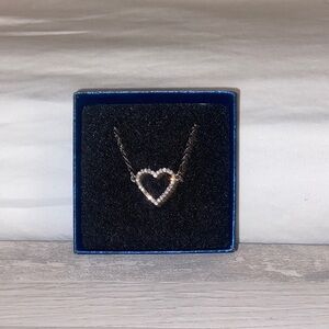Dazzling Silver Heart Necklace